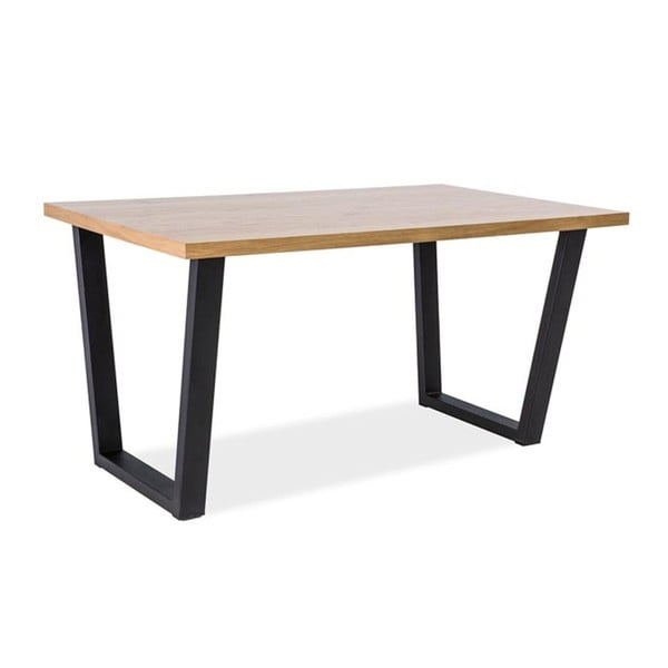 Jídelní stůl s konstrukcí z černě lakované oceli Signal Valentino, 180 cm
