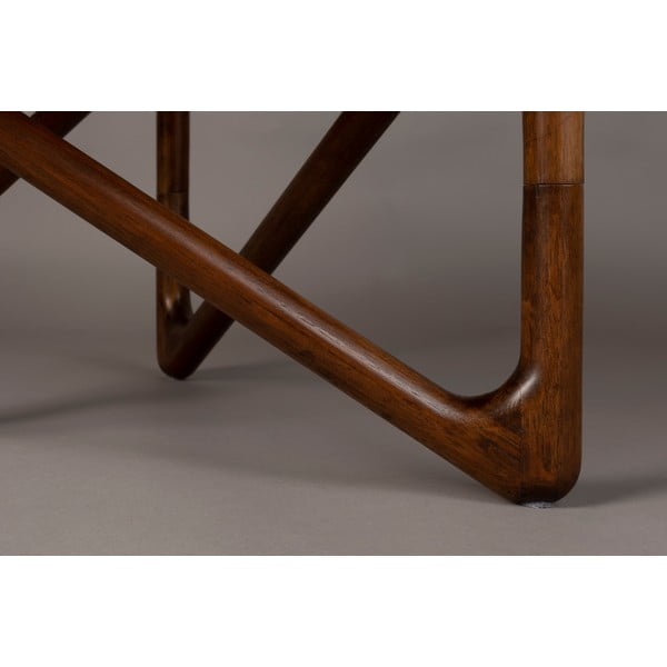 Pruun ümmargune klaasist diivanilaud ø 80 cm Naia - Dutchbone-image-1