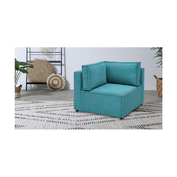 Sinine velvetist diivanimoodul, muutuv  Nihad modular - Bobochic Paris-image-1