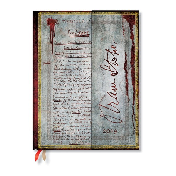 Diář na rok 2019 Paperblanks Dracula, 18 x 23 cm