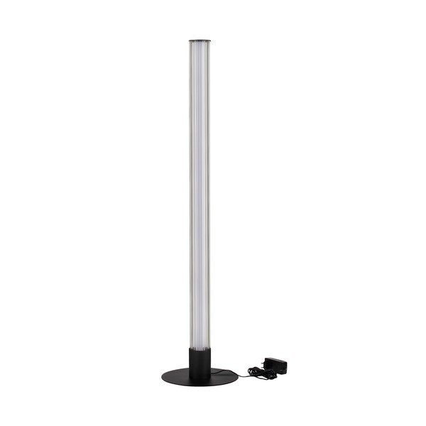 Matt must alumiiniumist hämardatav LED-põrandalamp klaasist varjuga (kõrgus 130 cm) Glovia - Nova Luce
