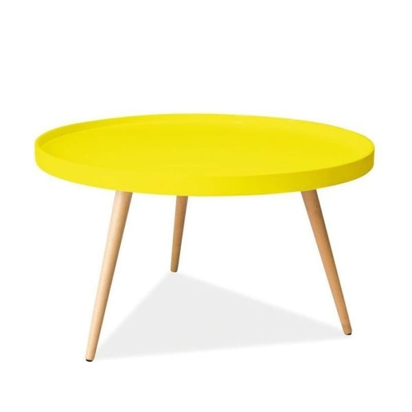 Konferenční stolek Toni 78 cm, žlutý