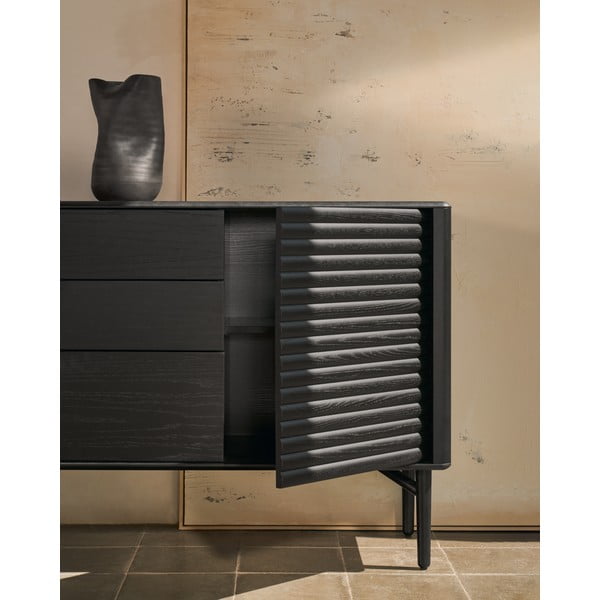 Must tammespoonist kummut 200x86x45 cm Lenon - Kave Home-image-4