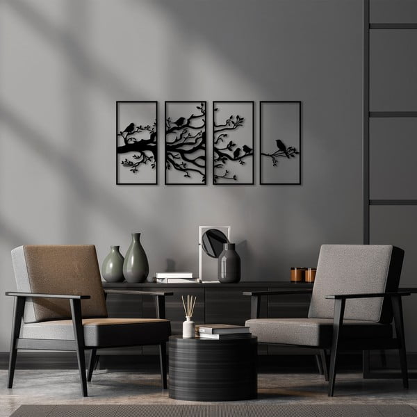 Metallist seinakaunistus 34x70 cm Branch - Wallity-image-2