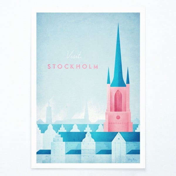 Plakat , 30 x 40 cm Stockholm - Travelposter