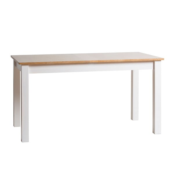 Bílý jídelní stůl z masivního borovicového dřeva Marckeric Jade, 120 x 70 cm