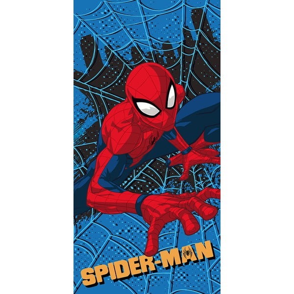 Punane-sinine mikrokiust laste vannirätik 70x140 cm Spider-man - Jerry Fabrics