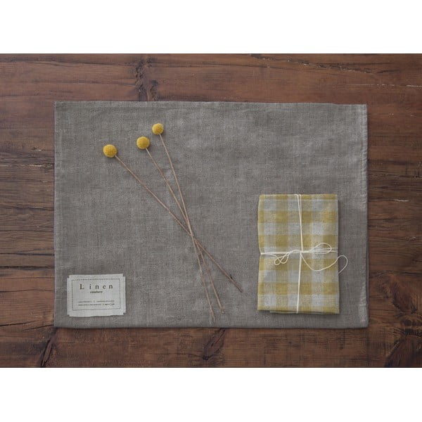 4 linasest salvrätiku komplekt Beige Vichy, 43 x 43 cm - Really Nice Things-image-3