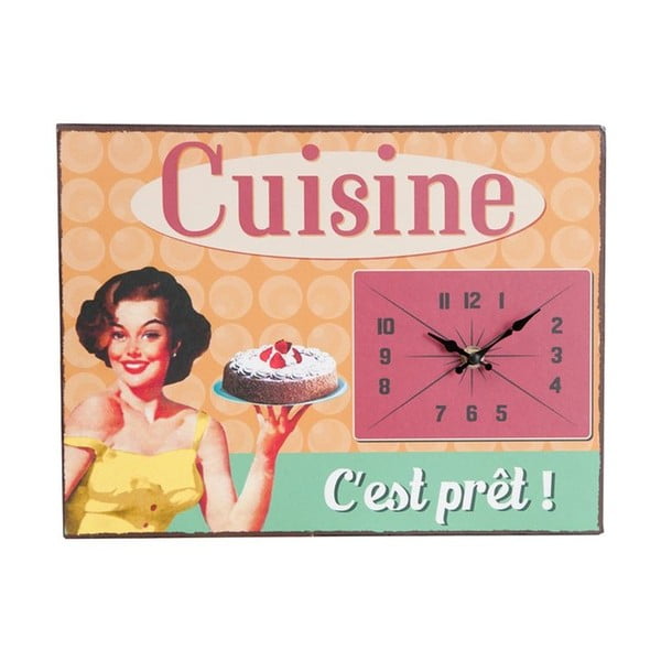 Nástěnné hodiny Vintage Cuisine, 32x24 cm