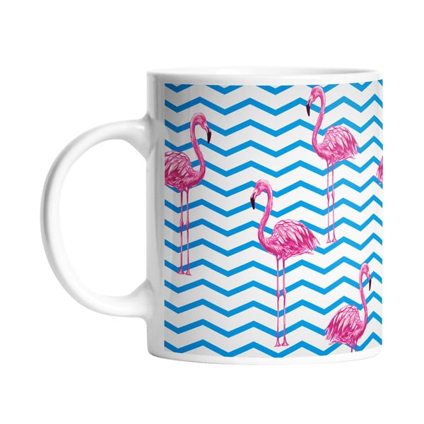 Keramický hrnek Flamingo in Water, 330 ml