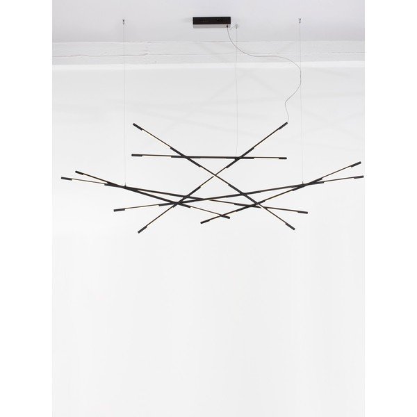 Must metallist hämardatav LED-rippvalgusti akrüülklaasist varjuga Raccio - Nova Luce-image-3
