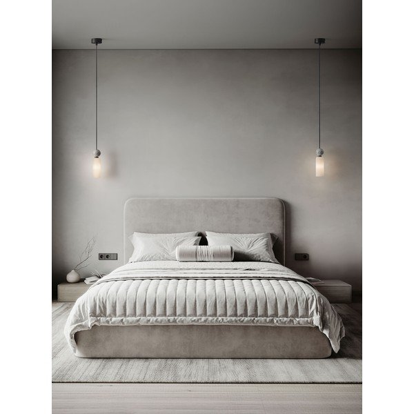 Matt must kivist ripplamp klaasist varjuga, ø 6 cm Filomena - Nova Luce-image-1
