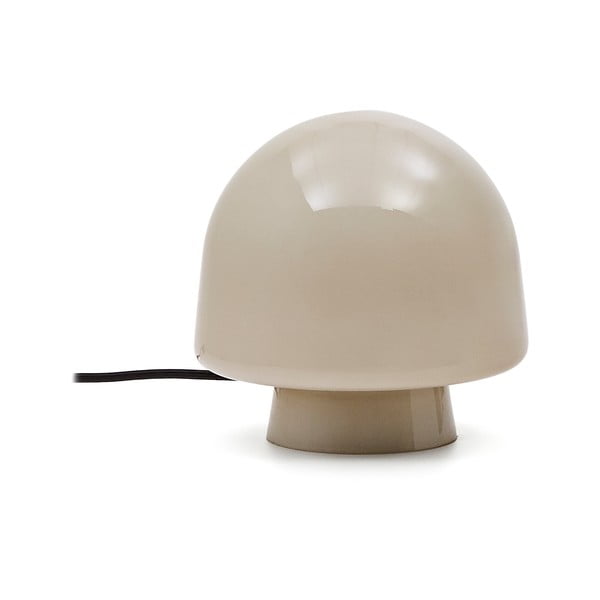 Hallikasbeež lauavalgusti klaasist varjuga (kõrgus 20 cm) Reig - Kave Home