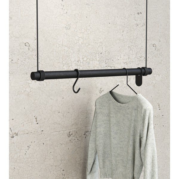 Must seinale kinnitatav tammepuidust riidenagi 80x200x4 cm Swing M - LIND DNA-image-1