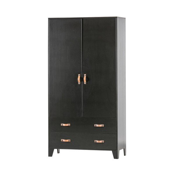 Mustast männist riidekapp 94x180 cm Dian - WOOOD-image-2
