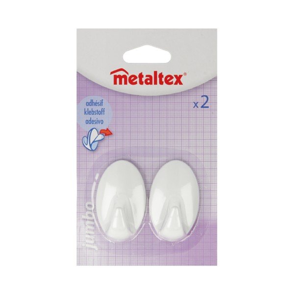 2 valge plastmassist kleepkonksu komplekt Greg - Metaltex-image-2