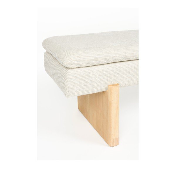 Kreemjas polsterdatud pink Jappo - White Label-image-4