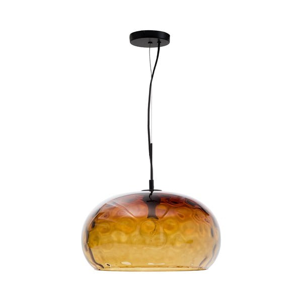 Merevaigukollane rippvalgusti klaasist varjuga ø 40 cm Balma - Kave Home