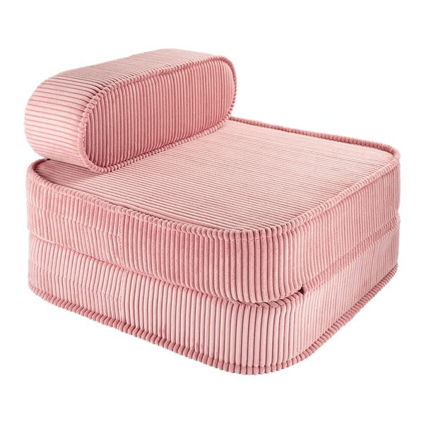Roosa velvetist laste tugitool Flip - Wigiwama