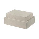 Beežid kunstnahast hoiukarbid kaanega/dekoratiivsed, 2 tk komplektis 40x30x11 cm Sahla - Blomus