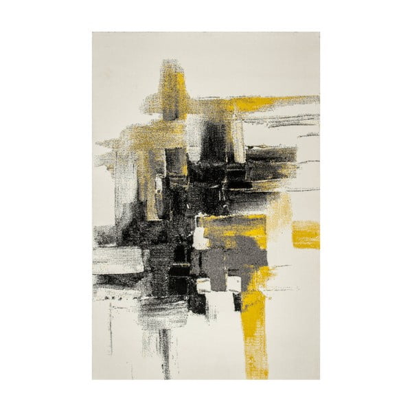 Koberec Farbles, Grey, Yellow, 200 x 290 cm
