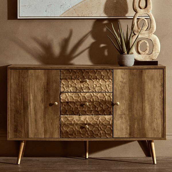 Tumeda naturaalse värvi kummut 114x70x39 cm Frida - Premier Housewares-image-1