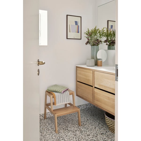 Naturaalset värvi tammepuidust taburet Alp - Hübsch-image-1