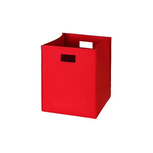 Plstěná krabice 36x30 cm, červená