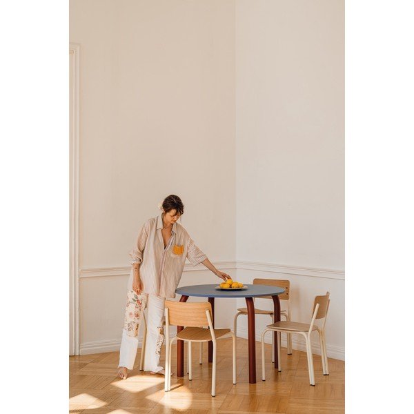 Ümmargune söögilaud tammepuust pealispinnaga, ø 100 cm Meko - noo.ma-image-4