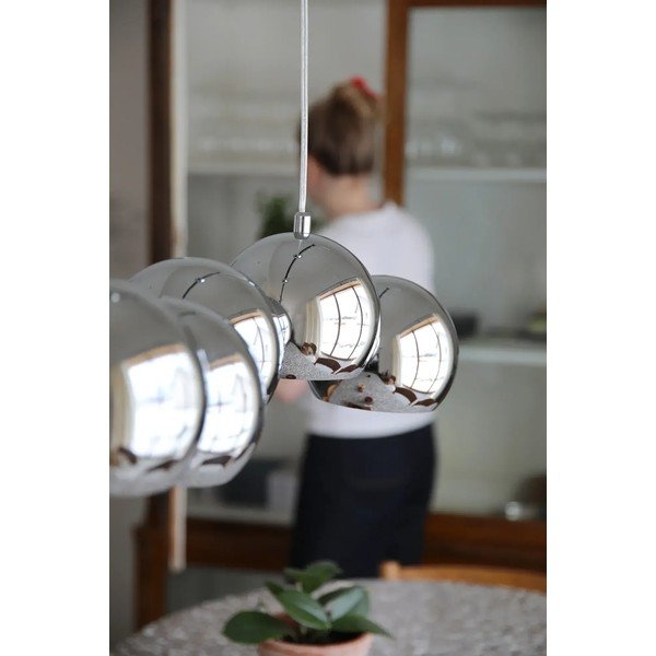 Metallist ripplamp hõbedases värvitoonis ja metallvarjuga Cupolo - Markslöjd-image-2