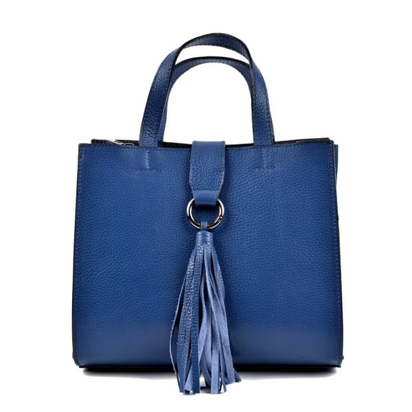 Modrá kožená kabelka Roberta M Duro
