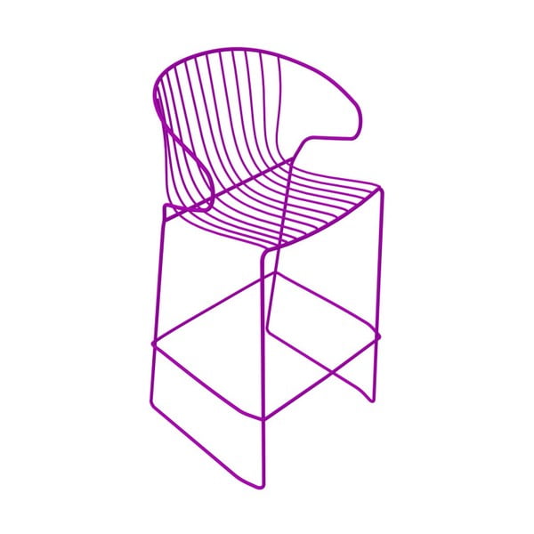Fialová barová židle Isimar Bolonia
