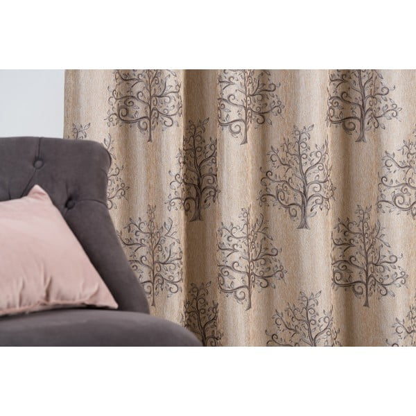 Pruun-beež kardin 140x260 cm Erinn - Mendola Fabrics-image-2