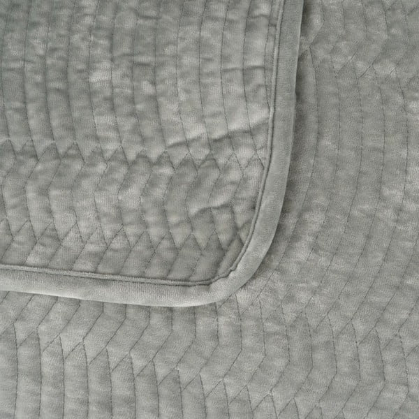 Hallikasroheline sametist tepitud voodikate 230x260 cm - Ixia-image-1