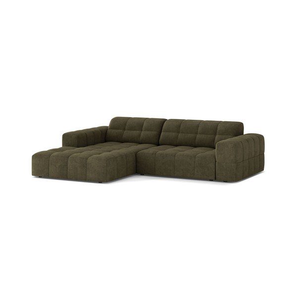 Khaki värvi šenill-nurgadiivan (vasak nurk/diivanvoodiga) Chicago - Cosmopolitan Design-image-1