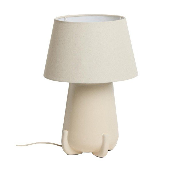 Beež/elevandiluust keraamiline laualamp (kõrgus 45,5 cm) Odra - Kave Home