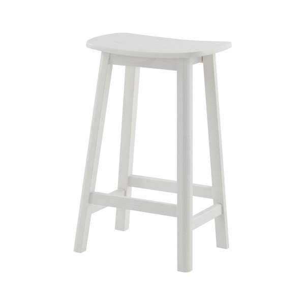 Valge baaritool saarepuust (istme kõrgus 65 cm) Selene - Jotex