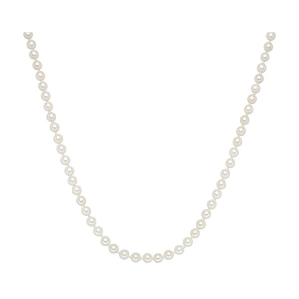 Náhrdelník s bílými perlami ⌀ 6 mm Perldesse Muschel, délka 80 cm