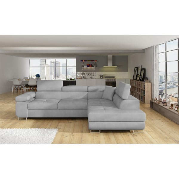 Helehall sametist nurgadiivan, muudetav / koos panipaigaga, parem nurk Anton – ELTAP-image-1