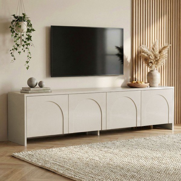 Kreemikas televiisorilaud 180x45x32 cm Aurelia - Kalune Design-image-1