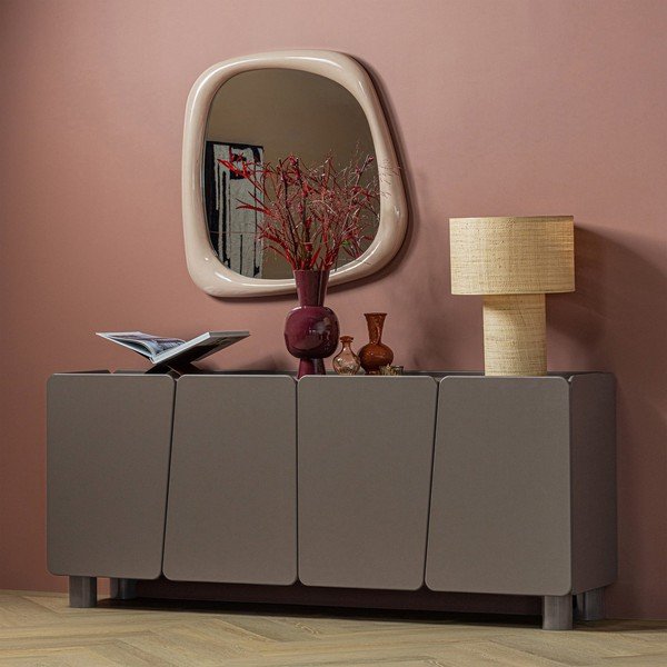 Burgundiapunane metallvaas (kõrgus 38 cm) Auri - WOOOD-image-2