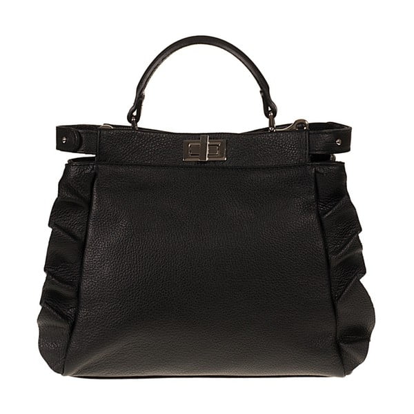 Černá kožená kabelka Giulia Bags Janette