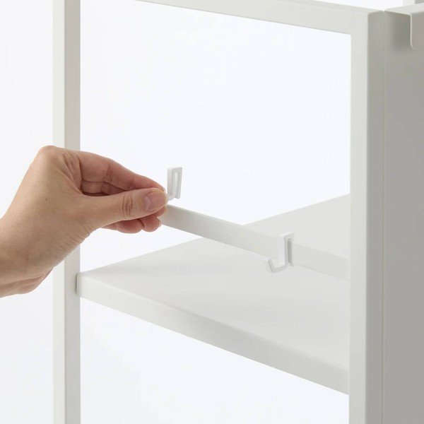 Valge metallist ratastega riiul 42x84,5x32 cm Tower - YAMAZAKI-image-4