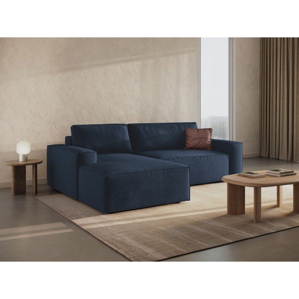 Tumesinine bukleekangast nurgadiivanvoodi (vasak nurk) Jodie - Micadoni Home-image-1