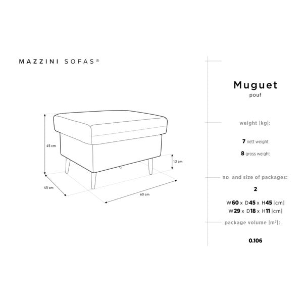 Modrý puf Mazzini Sofas Muguet, 60 x 45 cm-image-4
