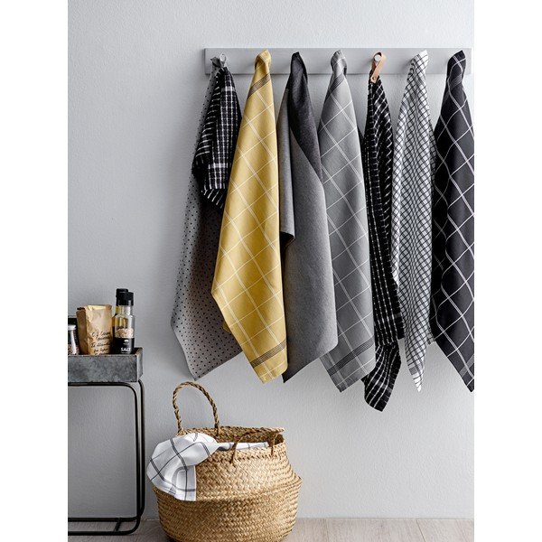 Hall puuvillane köögirätik geomeetriline, 50 x 70 cm Minimal - Södahl-image-1