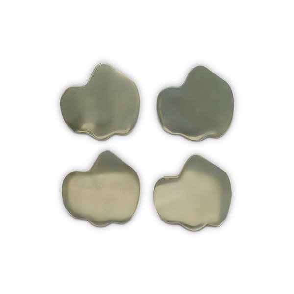 4 kuldse värvi metallist joogialused komplektis Charm - S|P Collection
