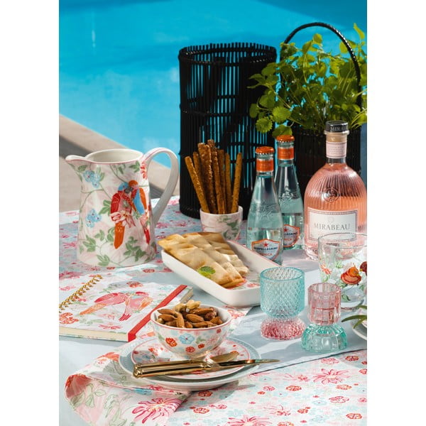 Roosa ja roheline klaasist küünlaalune - Green Gate-image-1