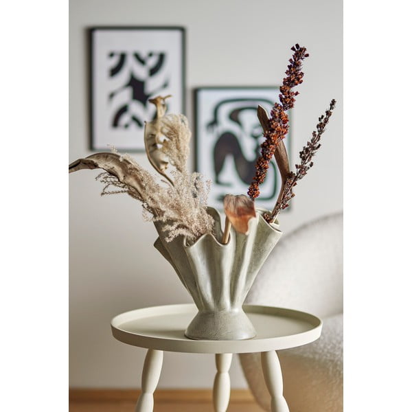 Beež käsitsi valmistatud keraamiline vaas Plier - Bloomingville-image-1