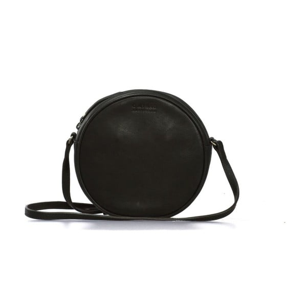 Černá kožená kabelka na řemínku O My Bag Luna